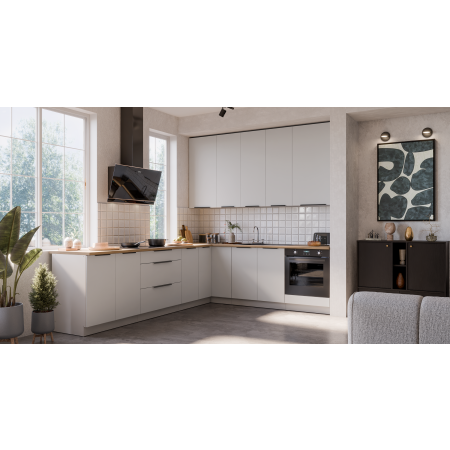 Szafka pod zlew 80 cm AURO 80 ZL 2F BB biały mat